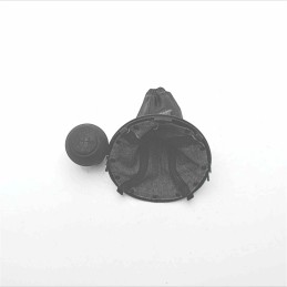 Cuffia pomello leva cambio in pelle nera Fiat Sedici 4x4 2005-14