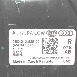 2SD.012.838-02 Stop fanale faro proiettore luci posteriore destro Audi A3 8V Sportback 2012-20