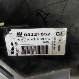 93321052 Faro fanale proiettore gruppo ottico frontale anteriore sinistro Opel Meriva 2003-10 