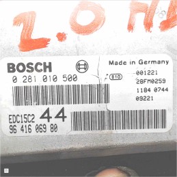 9641606980 0281010500 EDC15C2 Centralina ECU motore Peugeot 206 2.0hdi 1999-05