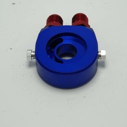 Piastra adattatore auto filtro radiatore olio sandwich kit colore blu 6721BR raccordi M20X1,5 1/8 NPT 3/4 Tuning