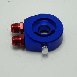 Piastra adattatore auto filtro radiatore olio sandwich kit colore blu 6721BR raccordi M20X1,5 1/8 NPT 3/4 Tuning