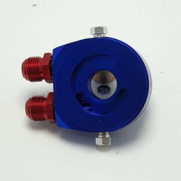 Piastra adattatore auto filtro radiatore olio sandwich kit colore blu 6721BR raccordi M20X1,5 1/8 NPT 3/4 Tuning