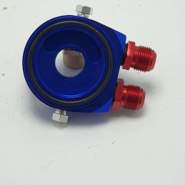 Piastra adattatore auto filtro radiatore olio sandwich kit colore blu 6721BR raccordi M20X1,5 1/8 NPT 3/4 Tuning