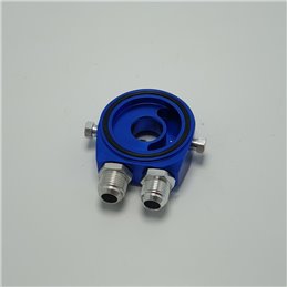 Piastra adattatore auto filtro radiatore olio sandwich kit colore blu 6721BR raccordi M20X1,5 1/8 NPT 3/4 Tuning