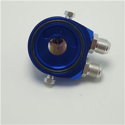 Piastra adattatore auto filtro radiatore olio sandwich kit colore blu 6721BR raccordi M20X1,5 1/8 NPT 3/4 Tuning