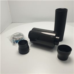 Kit scatola filtro aria airbox in carbonio da 3 pollici modifica auto tuning universale