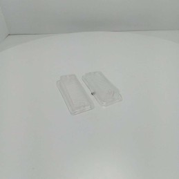Coppia plastiche trasparente fanalino freccia anteriore Fiat 126 epoca sinistra destra bianco 