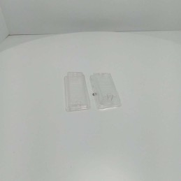 Coppia plastiche trasparente fanalino freccia anteriore Fiat 126 epoca sinistra destra bianco 