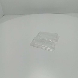 Coppia plastiche trasparente fanalino freccia anteriore Fiat 126 epoca sinistra destra bianco 