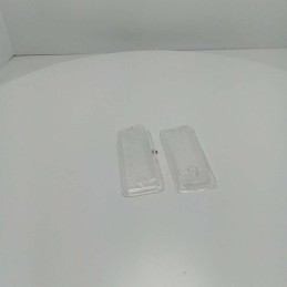 Coppia plastiche trasparente fanalino freccia anteriore Fiat 126 epoca sinistra destra bianco 