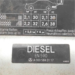 A1695840317 Aletta sportellino serbatoio carburante Mercedes classe A W169 2004-12 GRIGIO