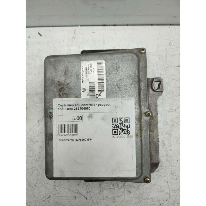 9624518380 CENTRALINA MOTORE PEUGEOT 406 1.8 16V 110CV 2002 BOSCH 0261204063