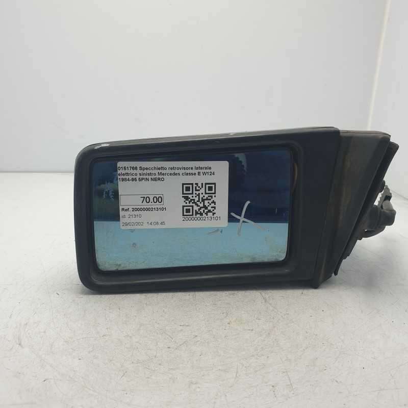 0151766 Specchietto retrovisore laterale elettrico sinistro Mercedes classe E W124 1984-95 5PIN NERO