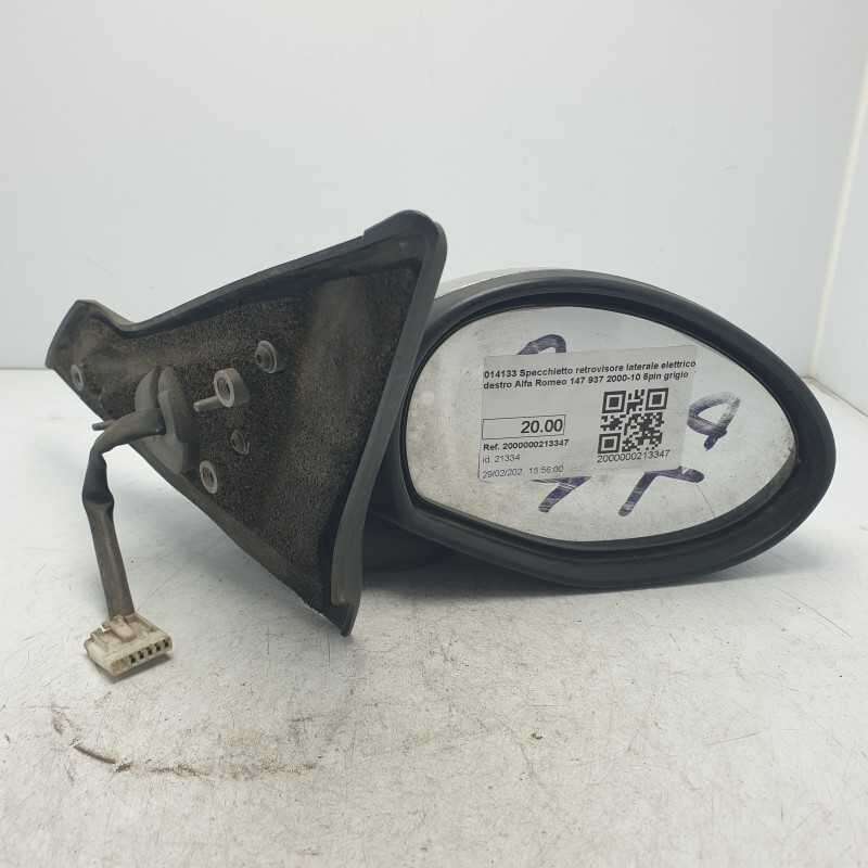 014133 Specchietto retrovisore laterale elettrico destro Alfa Romeo 147 937 2000-10 5pin grigio