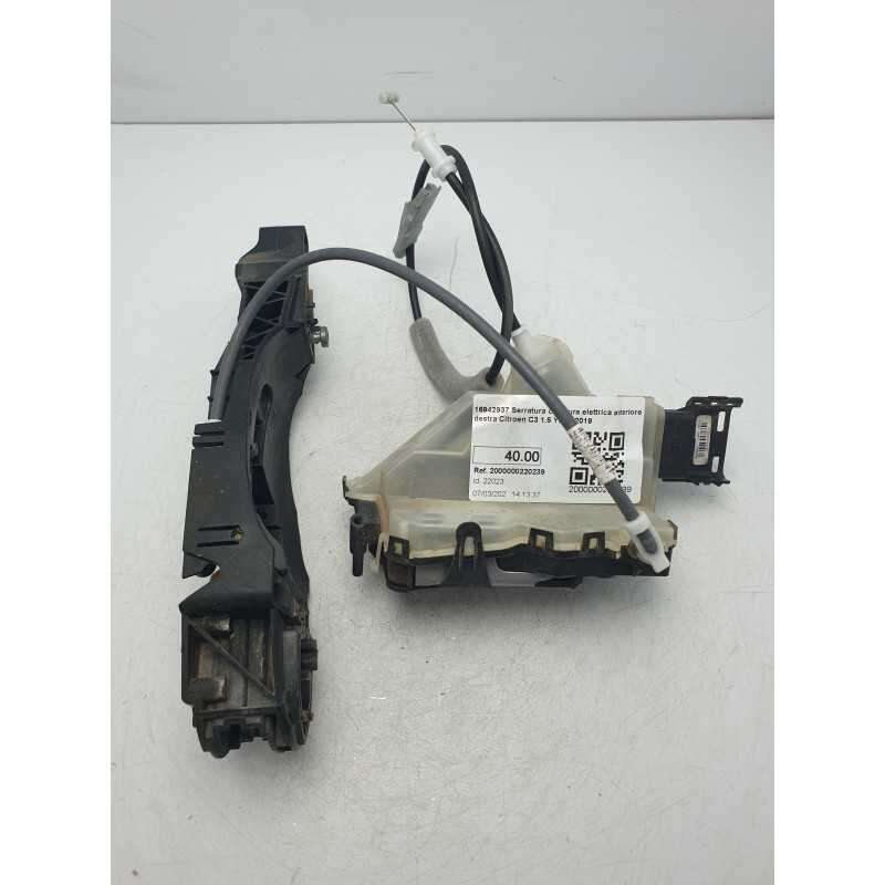 16942937 Serratura chiusura elettrica anteriore destra Citroen C3 1.5 YH01 2019