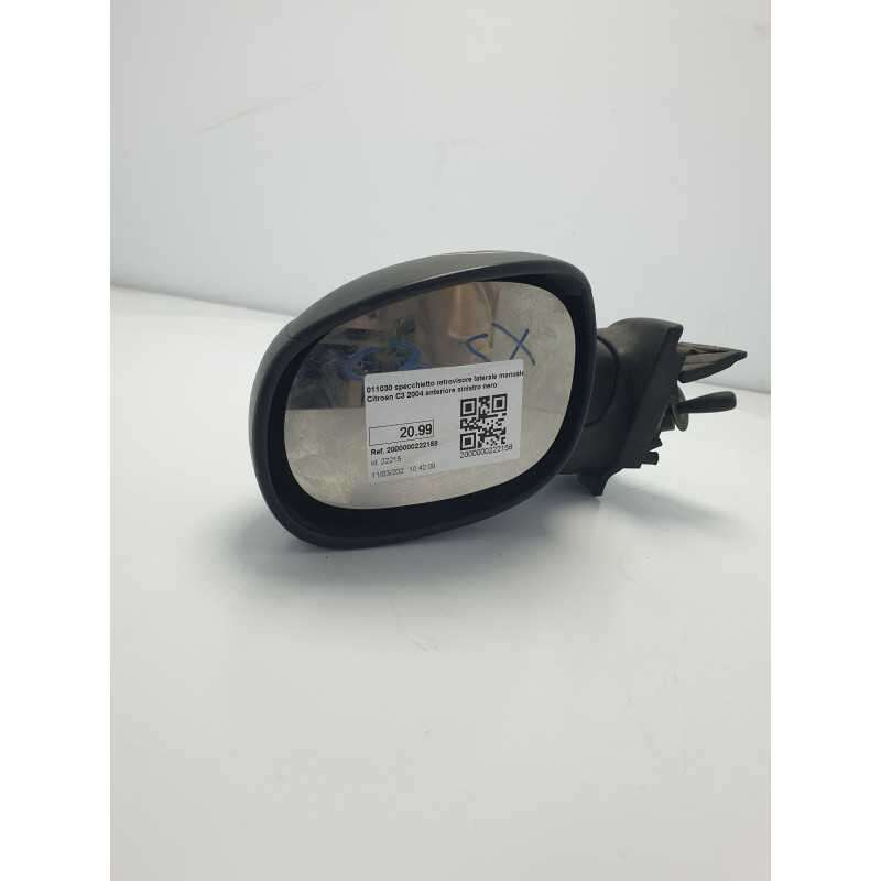 011030 specchietto retrovisore laterale manuale Citroen C3 2004 anteriore sinistro nero