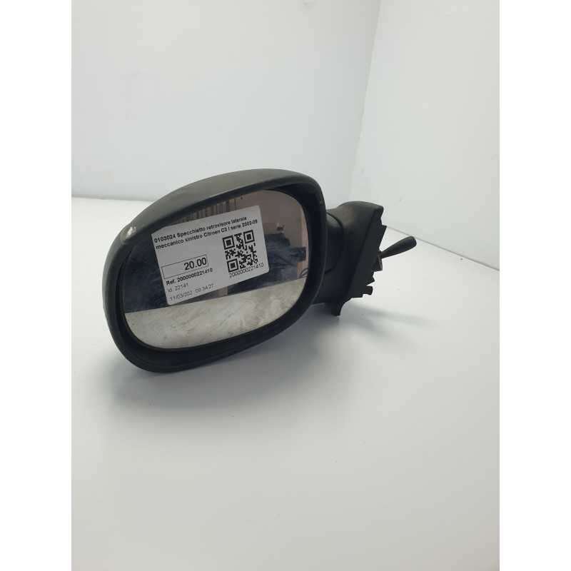0103024 Specchietto retrovisore laterale meccanico sinistro Citroen C3 I serie 2002-09