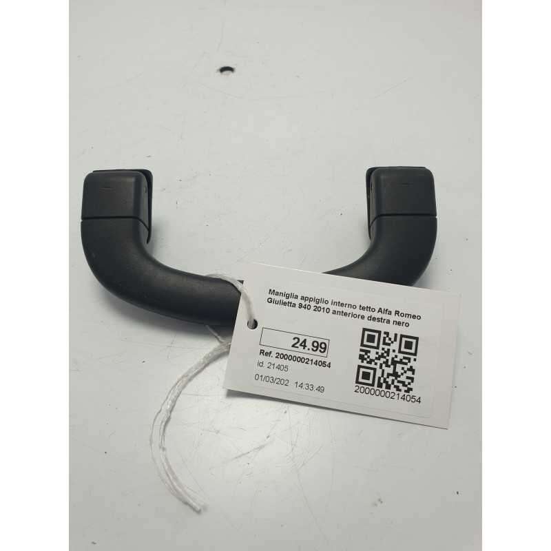 Maniglia appiglio interno tetto Alfa Romeo Giulietta 940 2010 anteriore destra nero