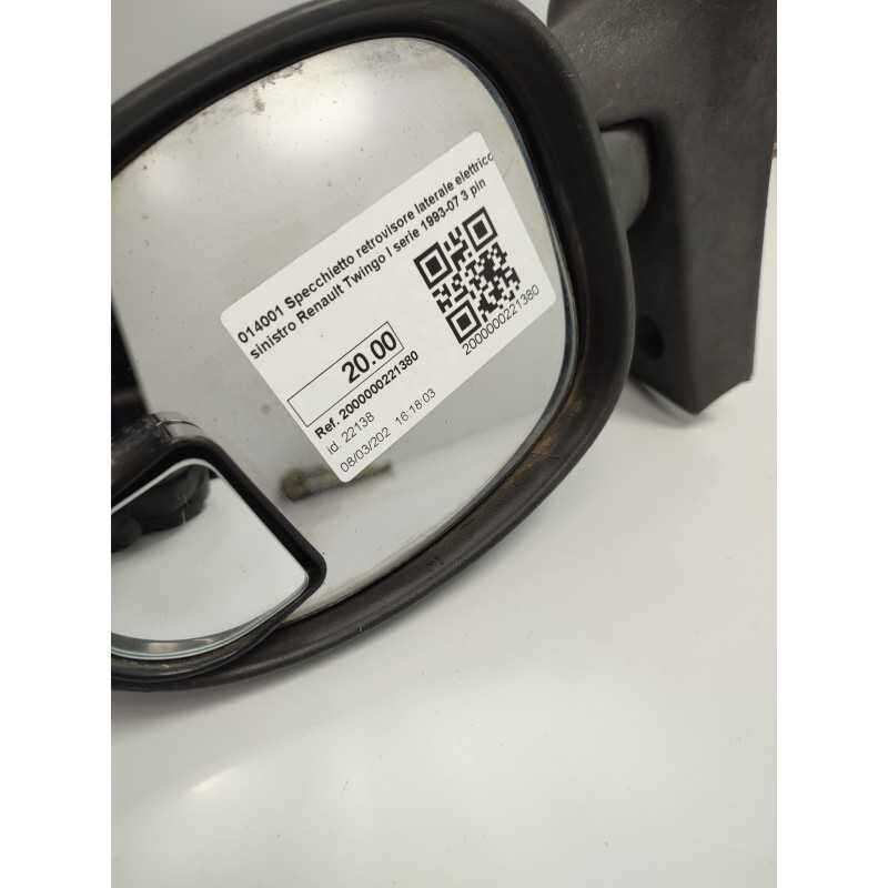 014001 Specchietto retrovisore laterale elettrico sinistro Renault Twingo I serie 1993-07 3 pin