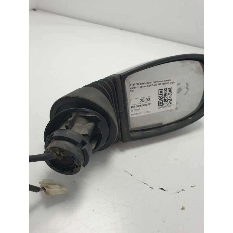 0157180 Specchietto retrovisore laterale elettrico destro Fiat Punto 188 1998-11 grigio 3fili