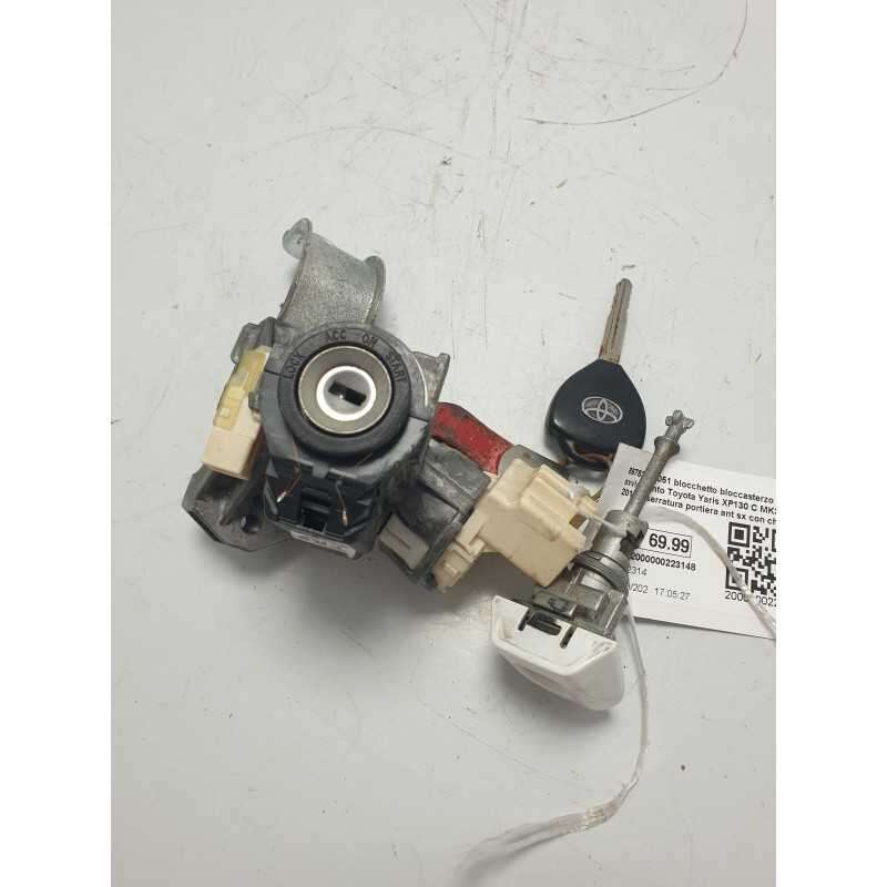 89783-0D051 blocchetto bloccasterzo avviamento Toyota Yaris XP130 C MK3 1.0 5P 2014 + serratura portiera ant sx con chiave