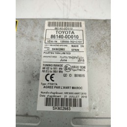 86140-0D010 autoradio stereo lettore CD Toyota Yaris XP130 C MK3 1.0 benzina 5P 2014 predisposizione navigatore GPS