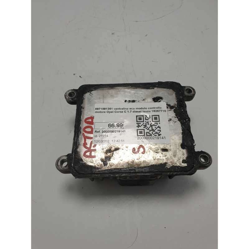 8971891361 centralina ecu modulo controllo motore Opel Corsa C Astra G 1.7 diesel Isuzu 16267710