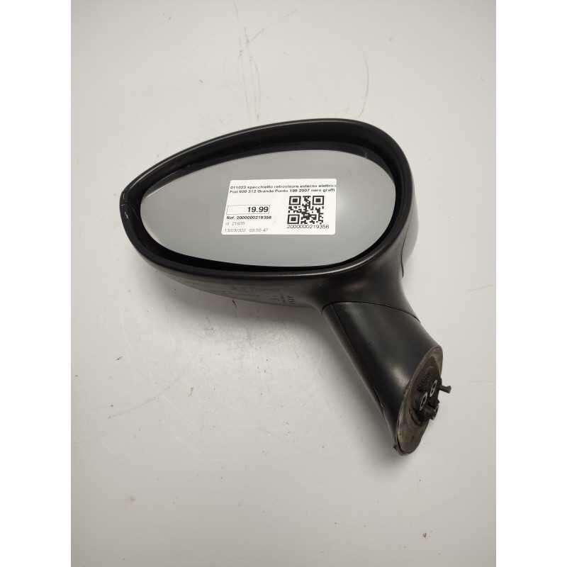 011023 specchietto retrovisore esterno elettrico Fiat 500 312 Grande Punto 199 2007 anteriore sinistro nero graffi
