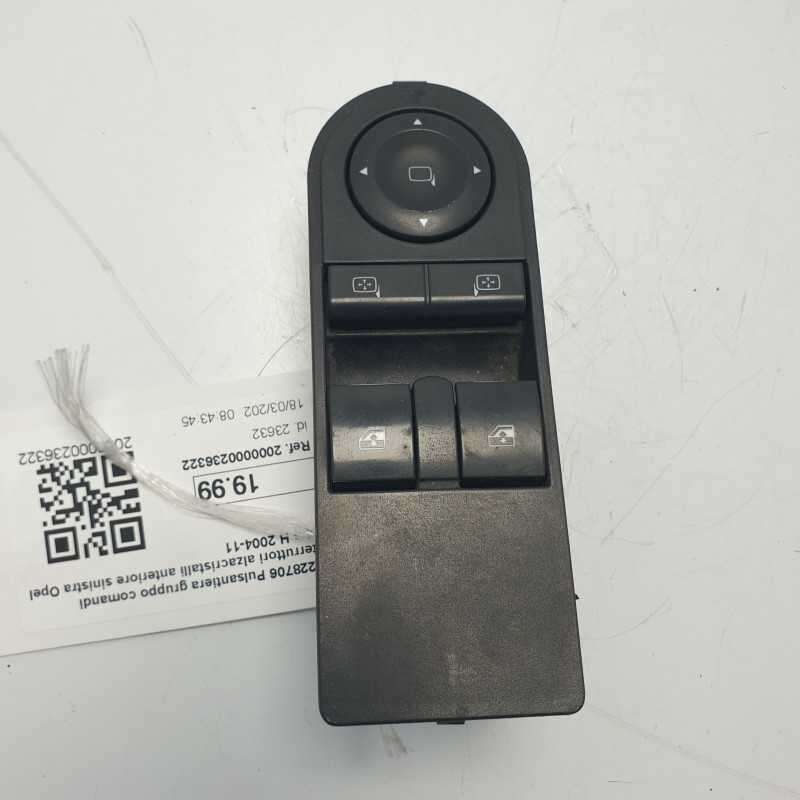 13228706 Pulsantiera gruppo comandi interruttori alzacristalli anteriore sinistra Opel Astra H 2004-11