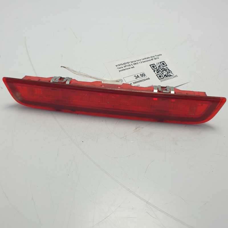 81570-0D151 terza luce centrale stop Toyota Yaris XP130 C MK3 1.0 benzina 5P 2014 posteriore led