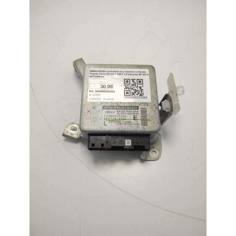 89650-0D293 centralina ecu modulo controllo Toyota Yaris XP130 C MK3 1.0 benzina 5P 2014 servosterzo