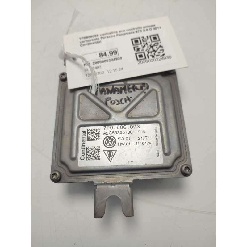 7P0906093 centralina ecu controllo pompa carburante Porsche Panamera 970 3.0 D 2011 Continental