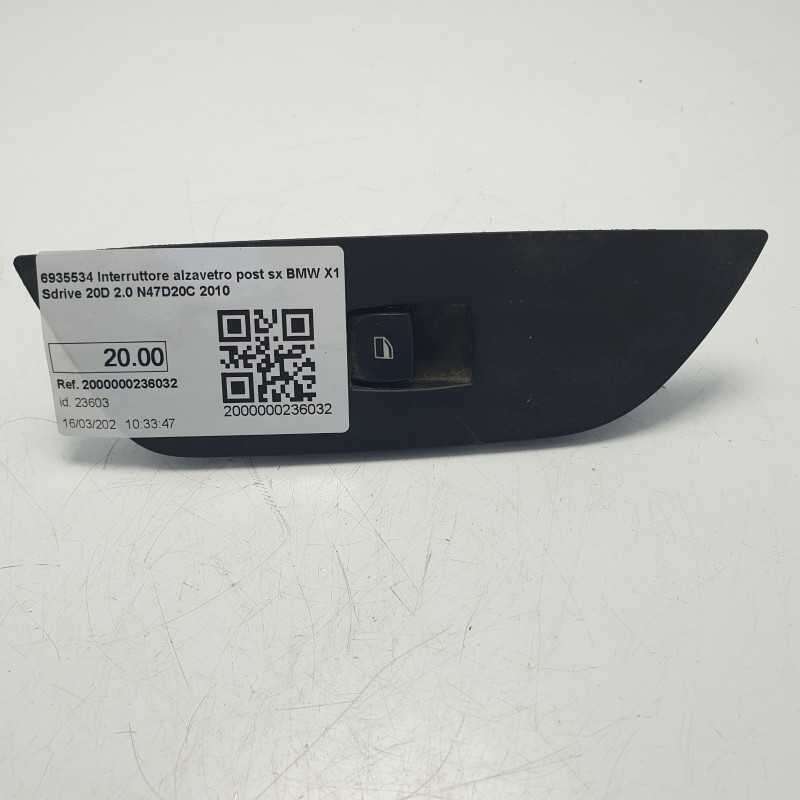 6935534 Interruttore alzavetro post sx BMW X1 Sdrive 20D 2.0 N47D20C 2010