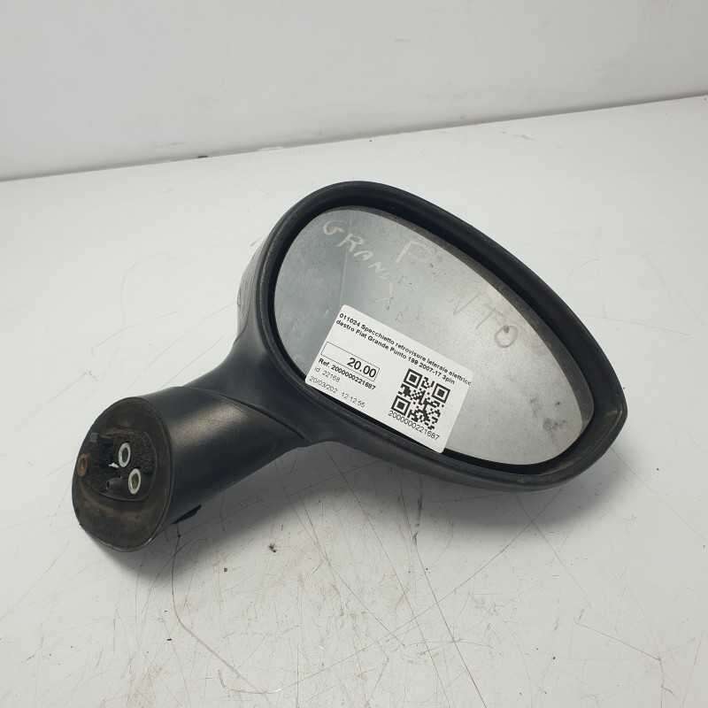 011024 Specchietto retrovisore laterale elettrico destro Fiat Grande Punto 199 2007-17 3pin