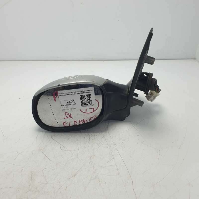 017003 Specchietto retrovisore laterale elettrico termico sx Peugeot 206 1998-03 5fili grigio