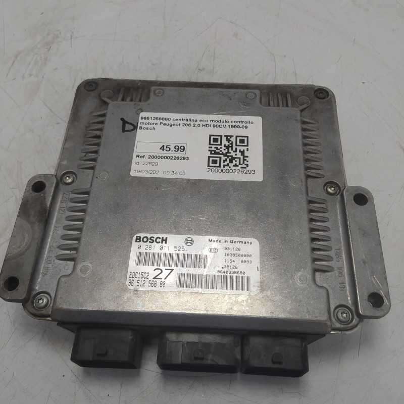 9651256880 centralina ecu modulo controllo motore Peugeot 206 2.0 HDI 90CV 1999-09 Bosch