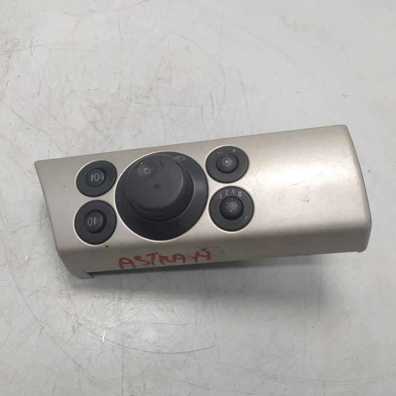 13100128 pulsanti interruttori comandi regolazione luci fari Opel Astra H 2004-11 grigio/oro
