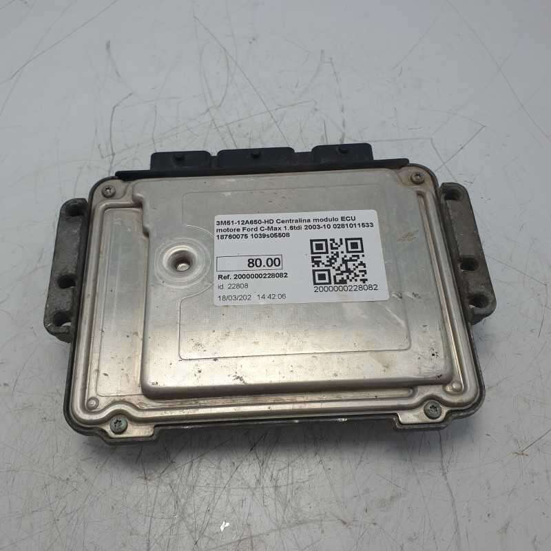 3M51-12A650-HD Centralina modulo ECU motore Ford C-Max 1.6tdi 2003-10 0281011533 18760075 1039s05508