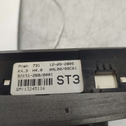 13245116 gruppo controllo comandi clima A/C Opel Astra H 2004-11 colore grigio