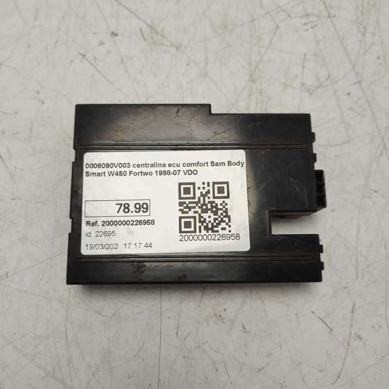 0006090V003 centralina ecu comfort Sam Body Smart W450 Fortwo 1998-07 VDO