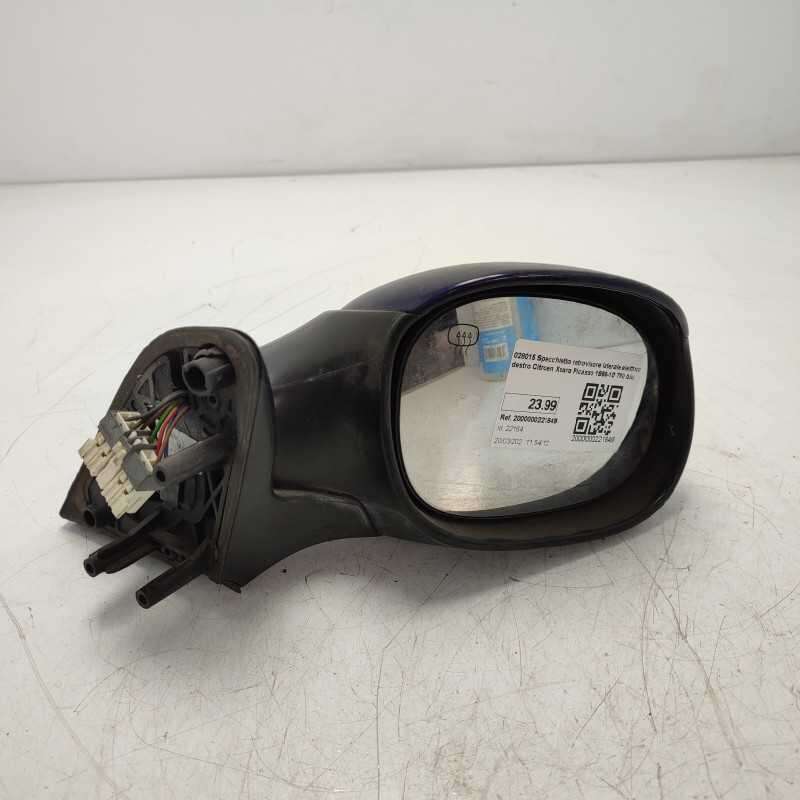 028015 Specchietto retrovisore laterale elettrico destro Citroen Xsara Picasso 1999-10 7fili blu