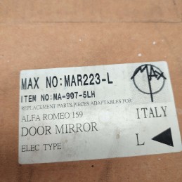 MAR223L specchietto retrovisore esterno Alfa Romeo 159 2005-10 elettrico 7pin sinistra primer