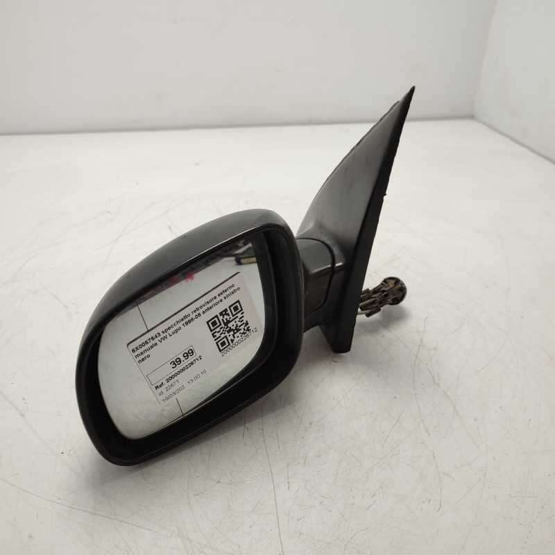 6X0057543 specchietto retrovisore esterno manuale VW Lupo 1998-05 anteriore sinistro nero
