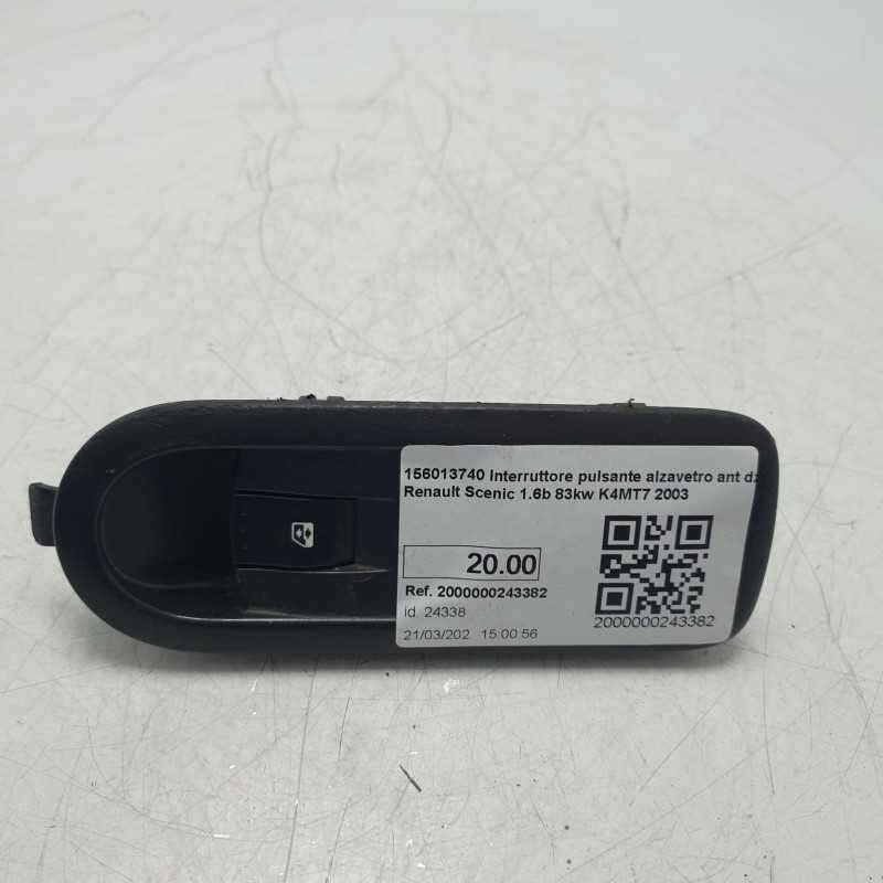 156013740 Interruttore pulsante alzavetro ant dx Renault Scenic 1.6b 83kw K4MT7 2003