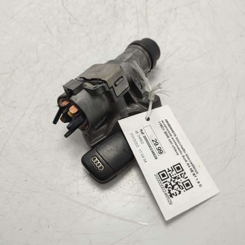 4B0905851N blocchetto bloccasterzo accensione avviamento Audi A4 8E B7 1.9 D 116CV 2005 con chiave