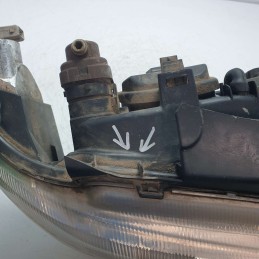 37540748 Faro fanale proiettore gruppo ottico frontale DX Citroen Xsara 1997-06 2 ganci rotti