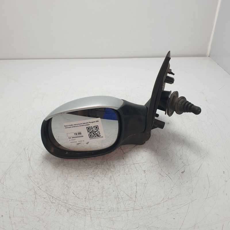 Specchietto retrovisore laterale Peugeot 206 manuale anteriore sinistra grigio