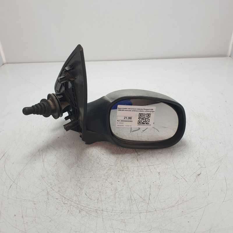 Specchietto retrovisore laterale Peugeot 206 1998-09 manuale anteriore destro colore grigio