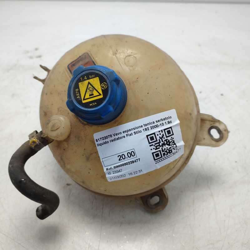 51722078 Vaso vaschetta espansione tanica serbatoio liquido radiatore Fiat Stilo 192 2000-10 1.9d